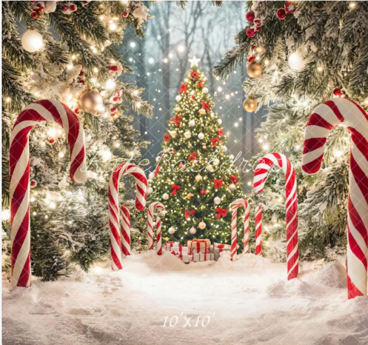 Peppermint Sticks Backdrop Set